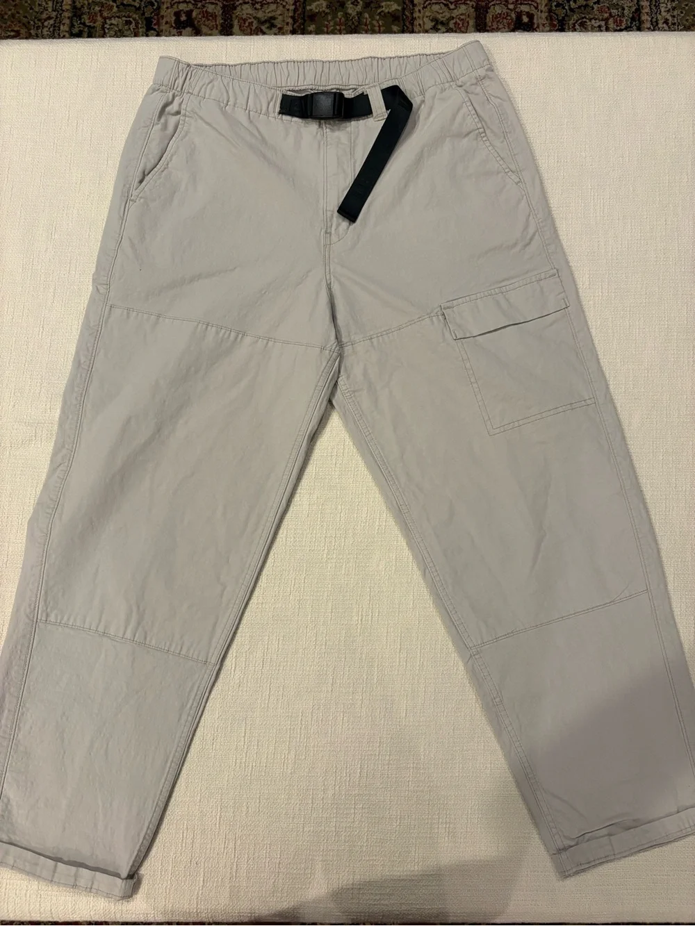 Levi's Light Gray Men's Cargo Pants with Webbing Belt